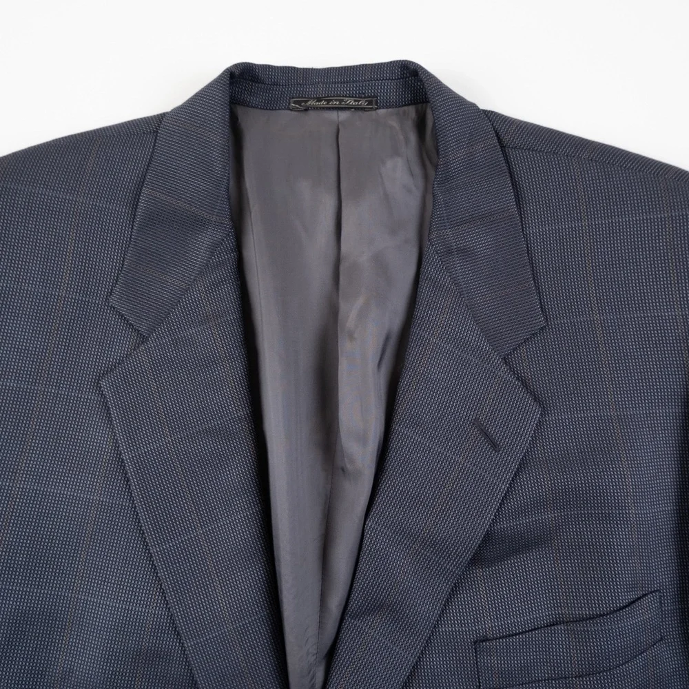 CORNELIANI blue Virgin Wool Silk blend blazer size US 46R / 56R Italy